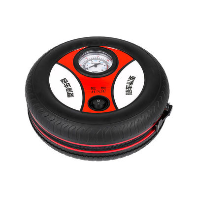 Inflador de pneus de automóvel portátil de forma redonda com pressão atmosférica de 250 psi e interruptor de ligação/desligação