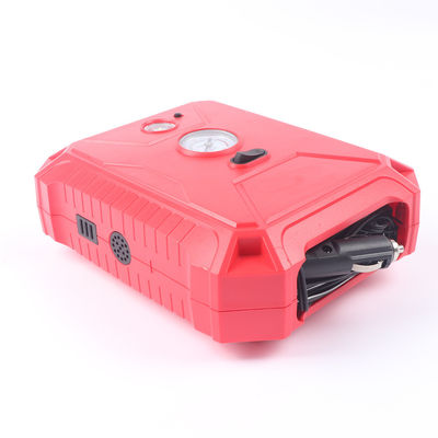 Compressor de ar vermelho portátil compacto e conveniente para inflar pneus de motocicleta